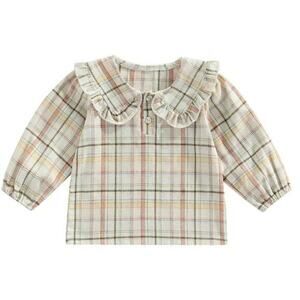 New little girl’s plaid cotton blouse 3T